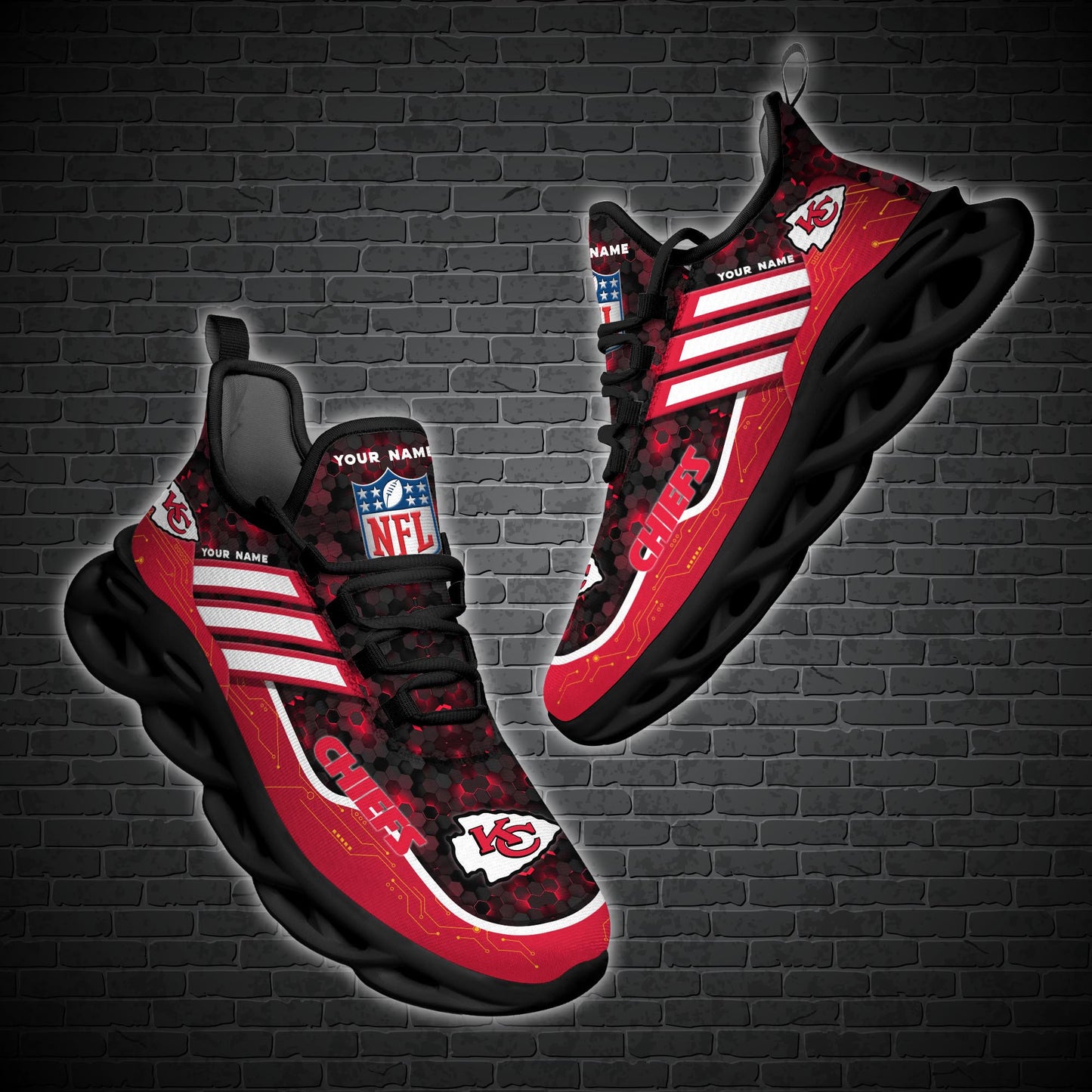 Kansas City Chiefs Personalized Yezy Running Sneakers SPD654