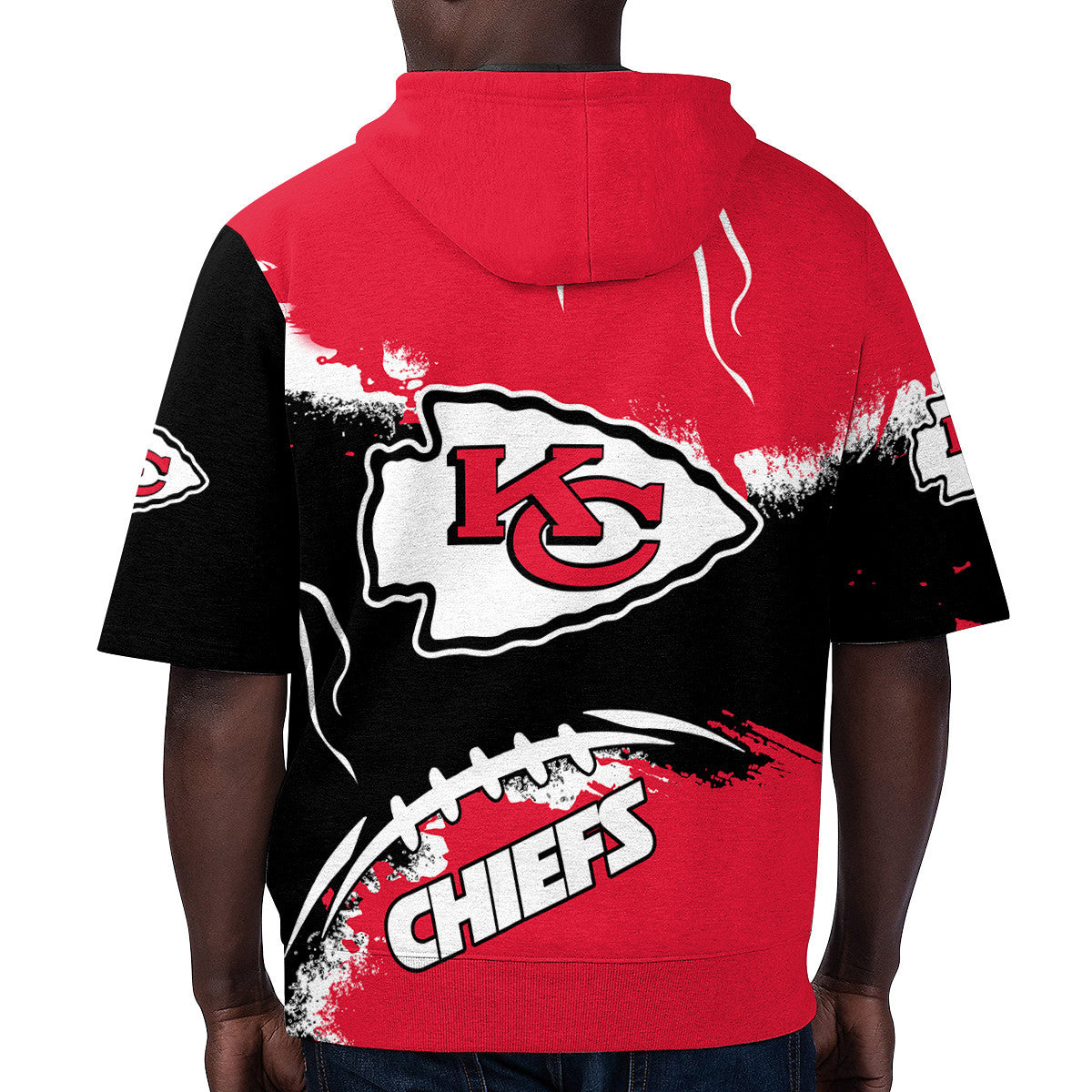 Kansas City Chiefs Short Sleeve Hoodie BG36