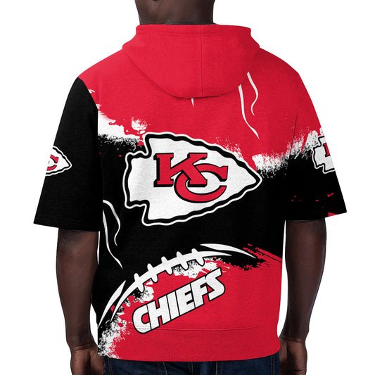 Kansas City Chiefs Short Sleeve Hoodie BG36