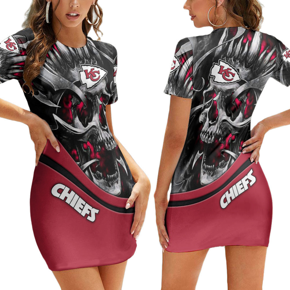 Kansas City Chiefs Sleeve Bodycon Mini Dress BG251