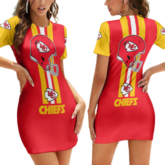 Kansas City Chiefs Sleeve Bodycon Mini Dress BG265