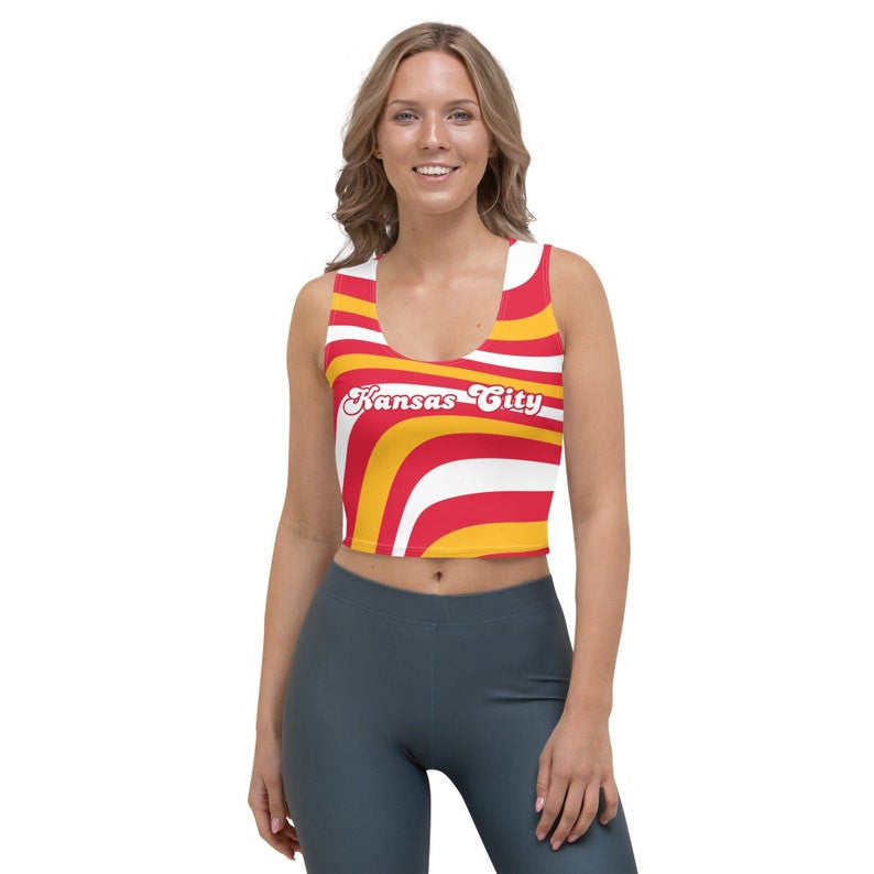 Kansas City Chiefs Swirl Print Crop Top