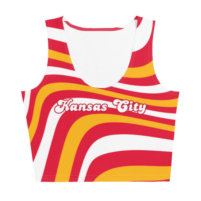 Kansas City Chiefs Swirl Print Crop Top