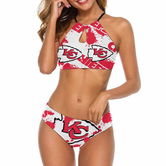 Kansas City Chiefs Women’s Cami Keyhole One-piece Swimsuit BG12