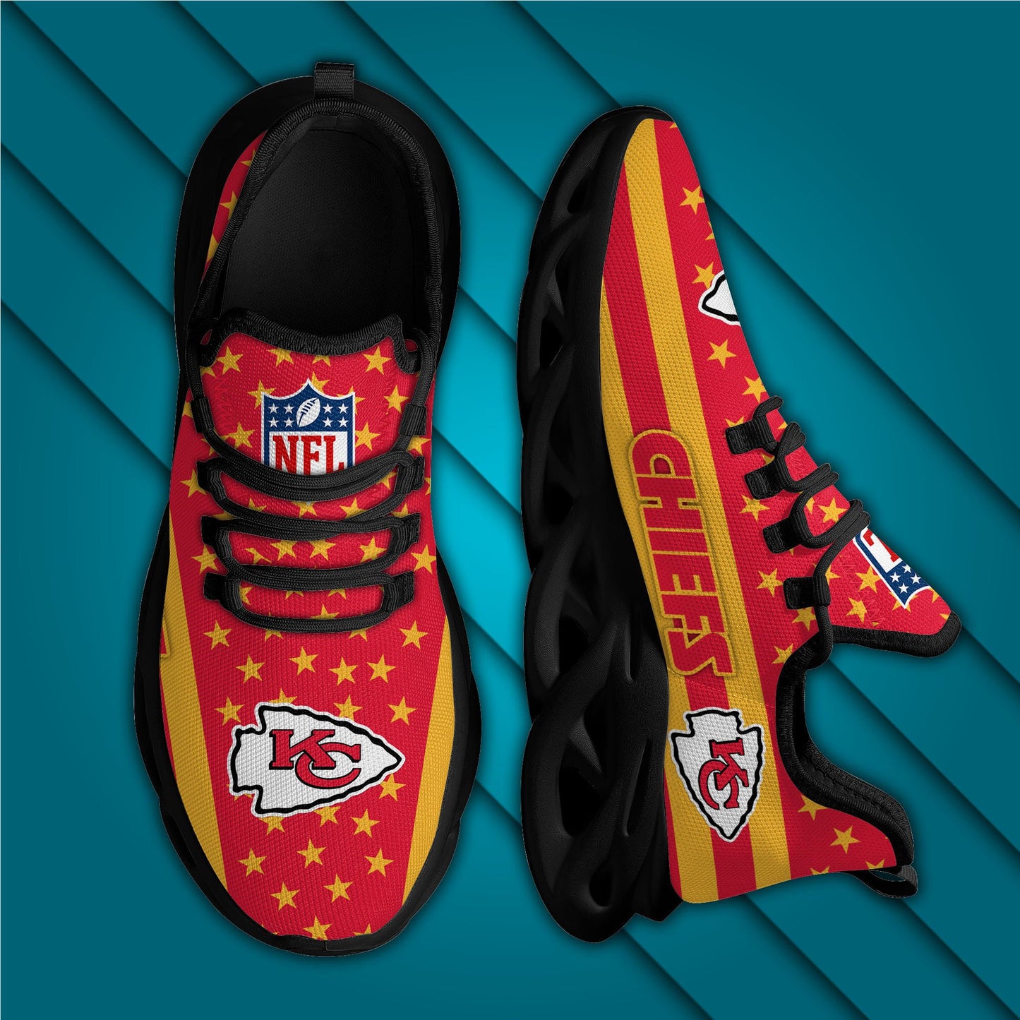 Kansas City Chiefs Yezy Running Sneakers 39