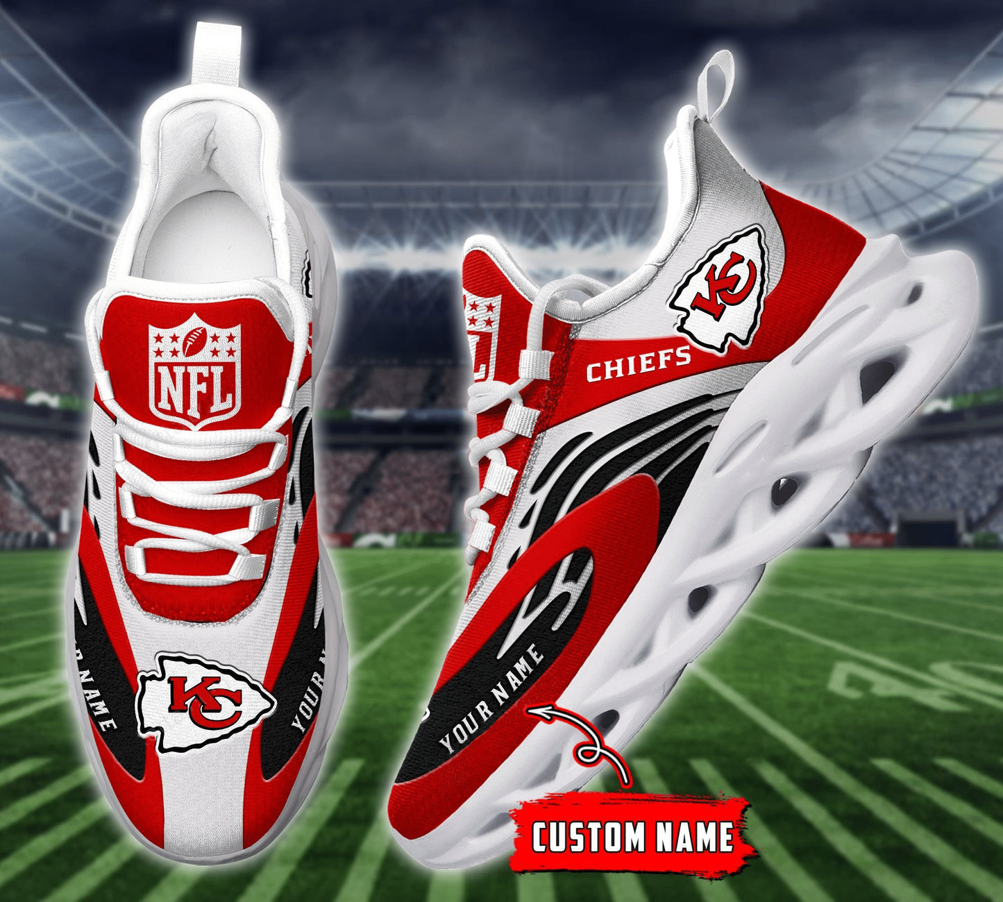 Kansas City Chiefs Yezy Running Sneakers 873