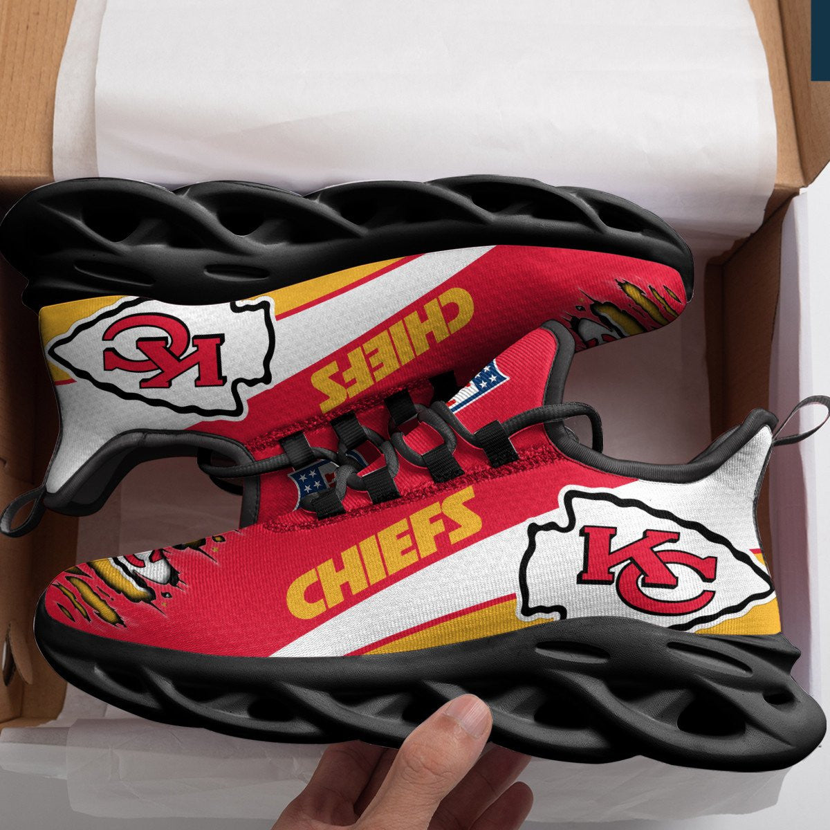 Kansas City Chiefs Yezy Running Sneakers 972