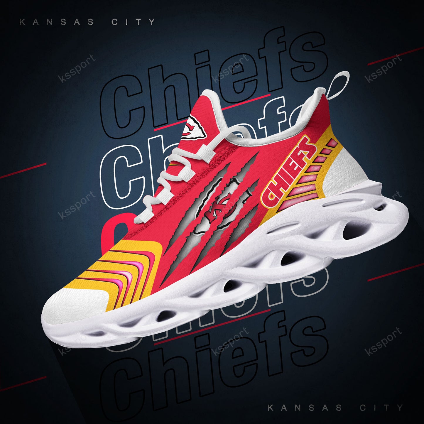Kansas City Chiefs Yezy Running Sneakers BB415