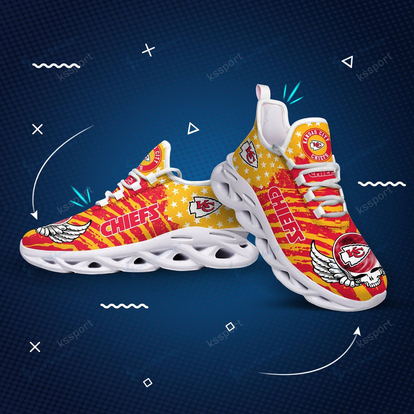 Kansas City Chiefs Yezy Running Sneakers BB773