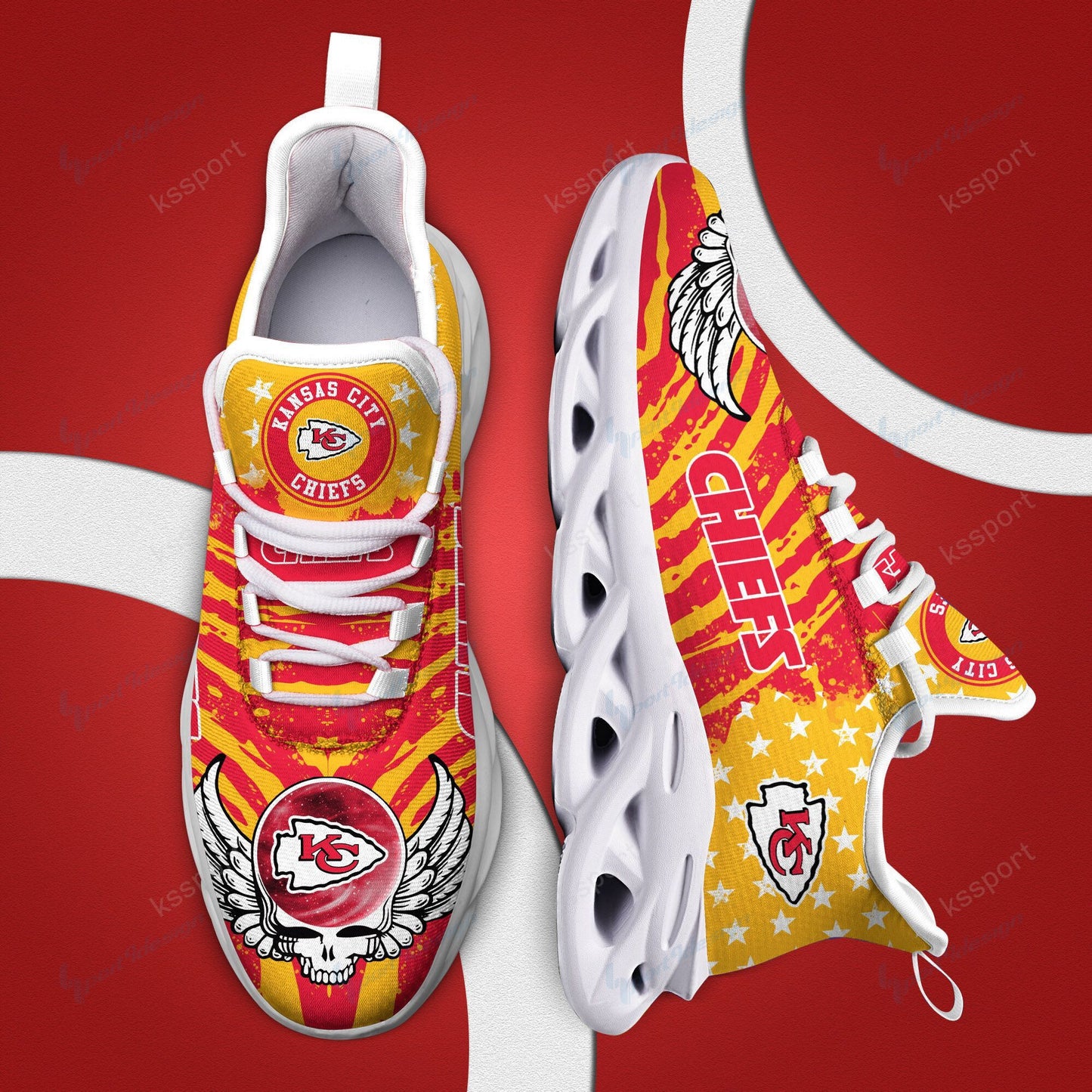 Kansas City Chiefs Yezy Running Sneakers BB773