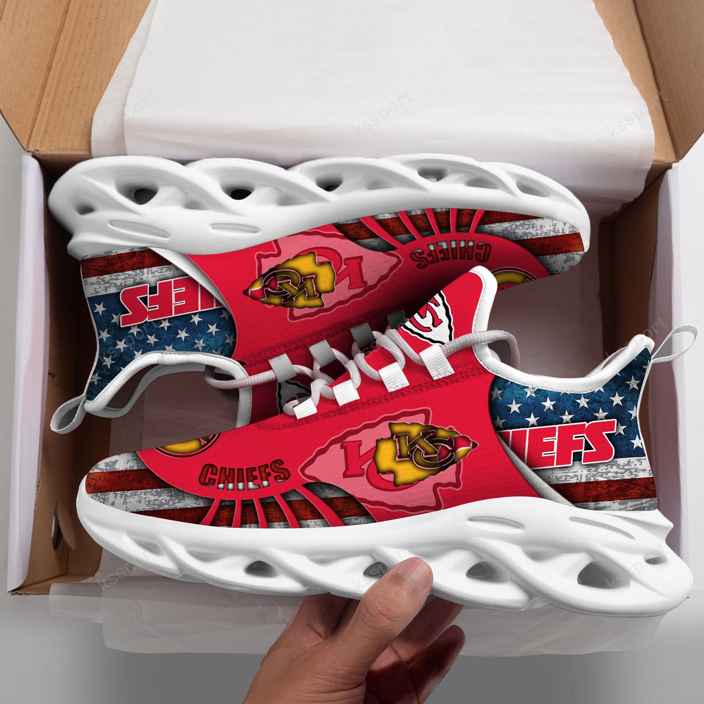 Kansas City Chiefs Yezy Running Sneakers BG819