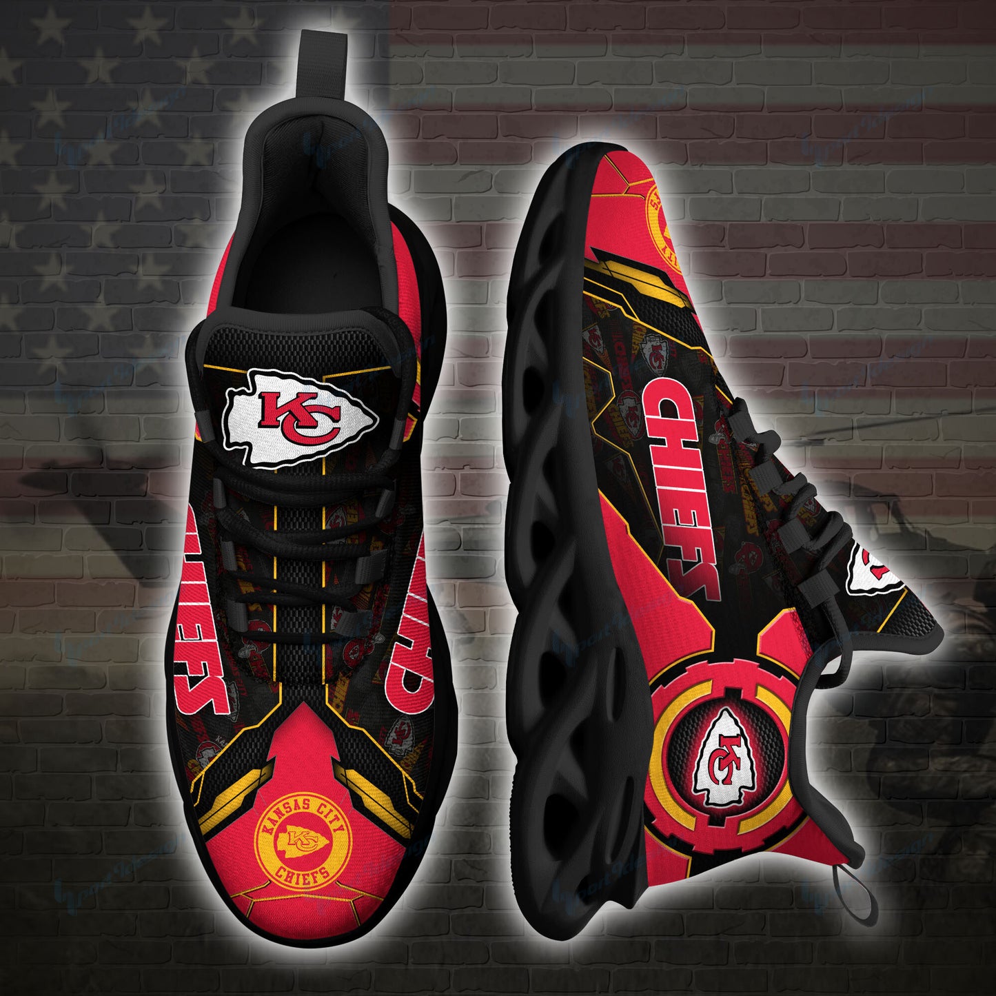 Kansas City Chiefs Yezy Running Sneakers SPD20