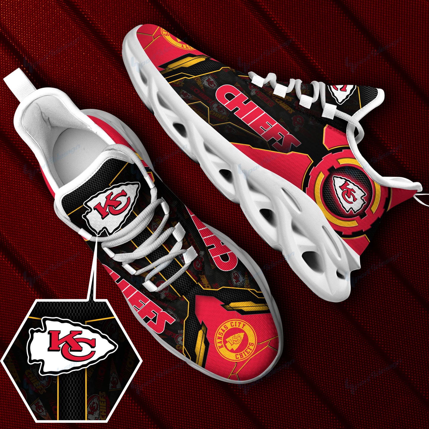 Kansas City Chiefs Yezy Running Sneakers SPD20