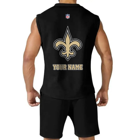 New Orleans Saints Combo Men Jersey Tank Top and Shorts AZICOTATTMS00030