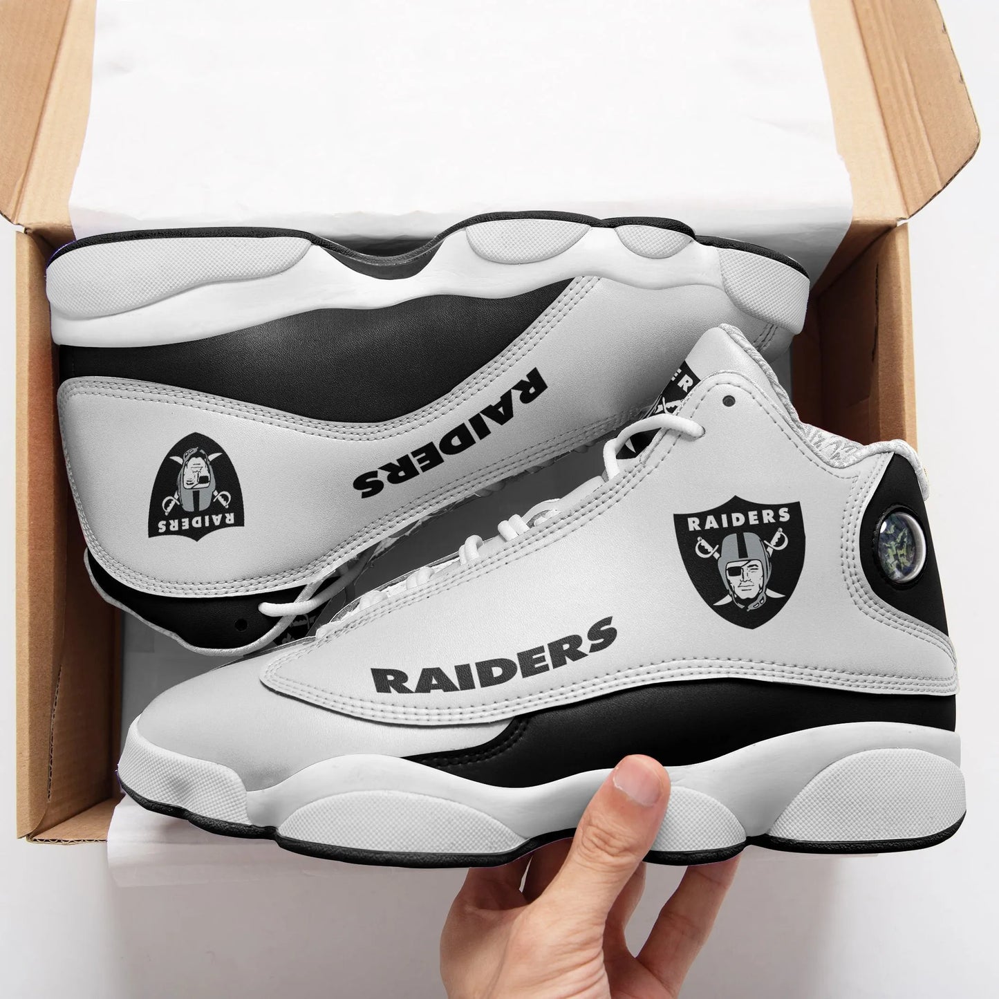 Las Vegas Raiders Air JD13 Sneakers 082
