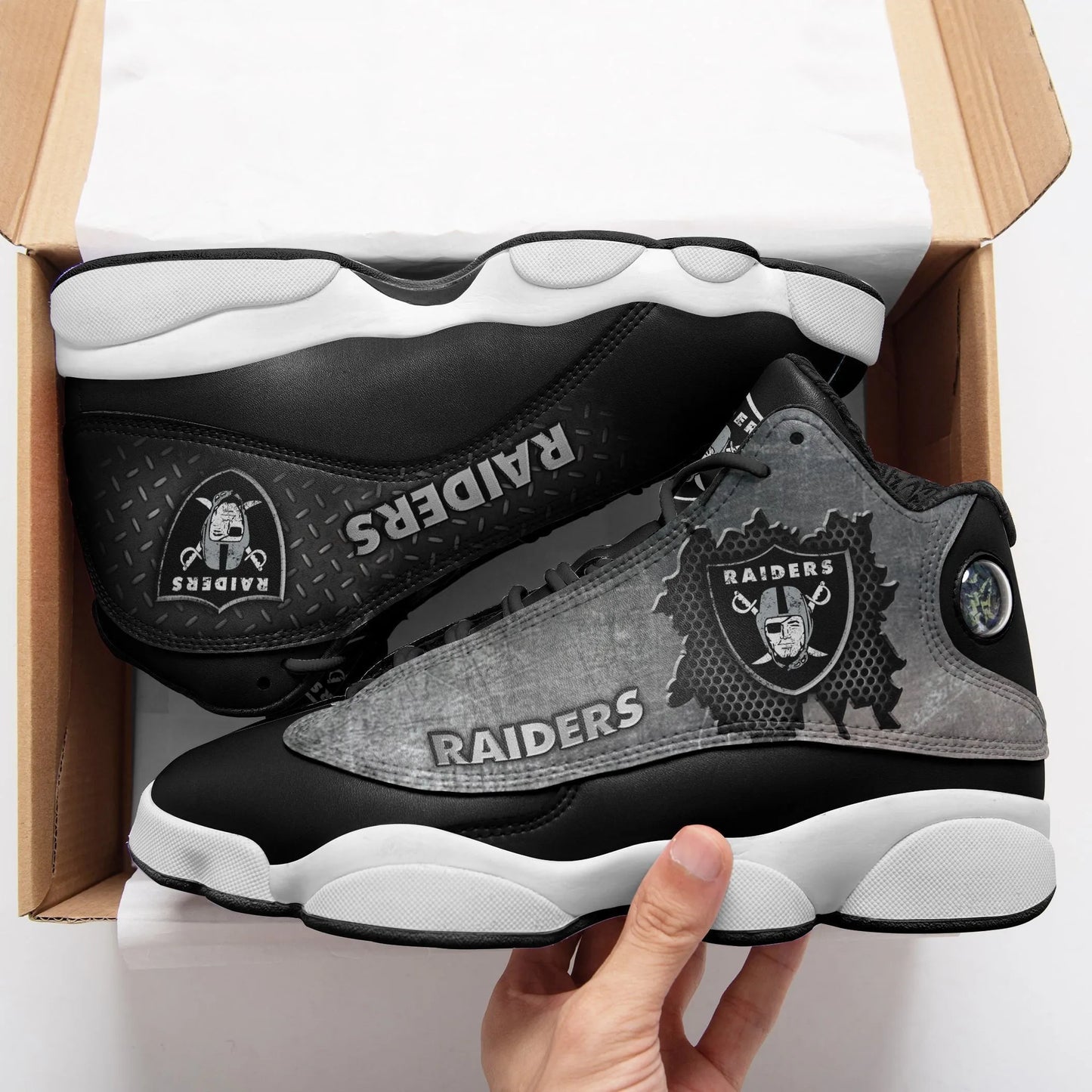 Las Vegas Raiders Air JD13 Sneakers 145