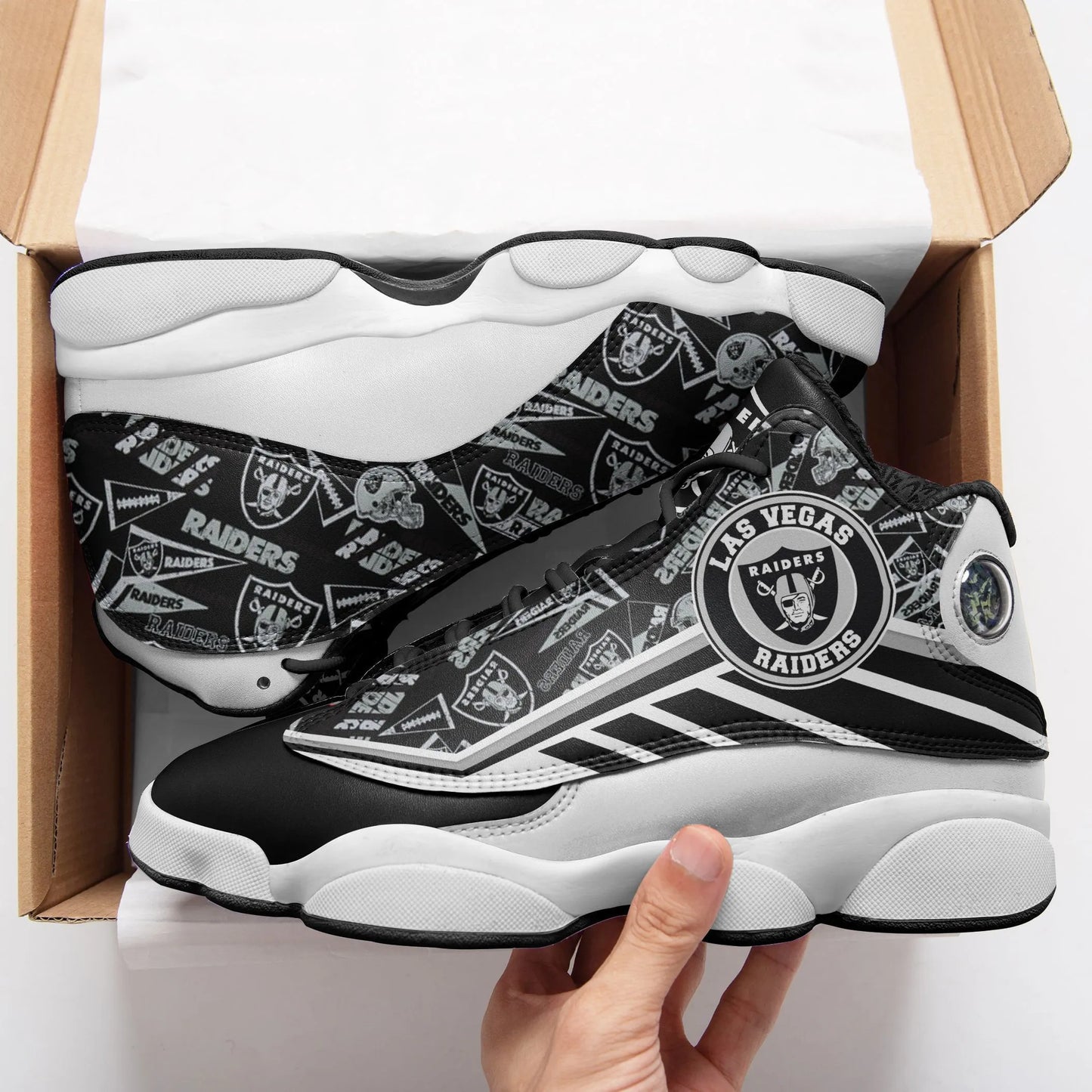 Las Vegas Raiders Air JD13 Sneakers 636