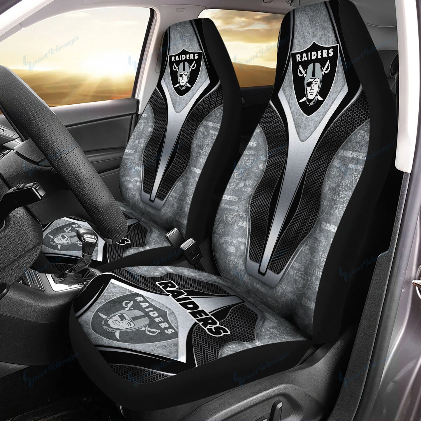 Las Vegas Raiders Car Seat Covers BG47