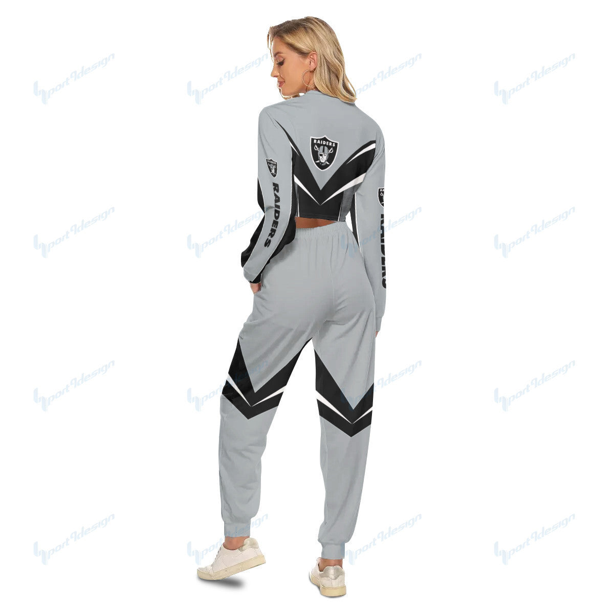 Las Vegas Raiders Crop Sweatshirt Suit 14