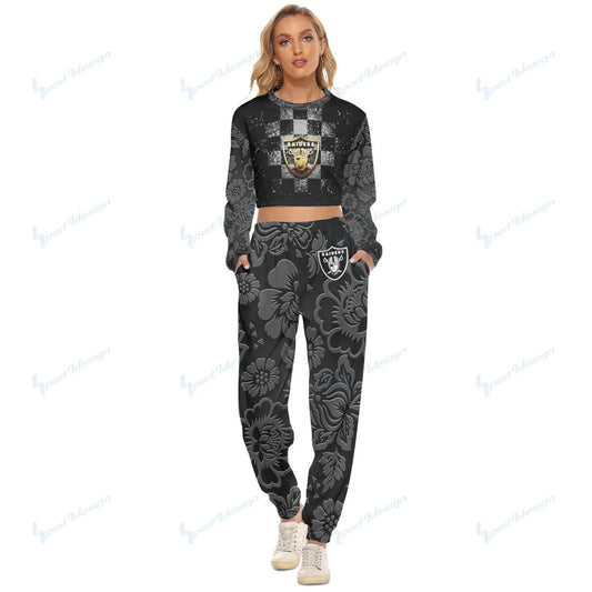 Las Vegas Raiders Crop Sweatshirt Suit 34