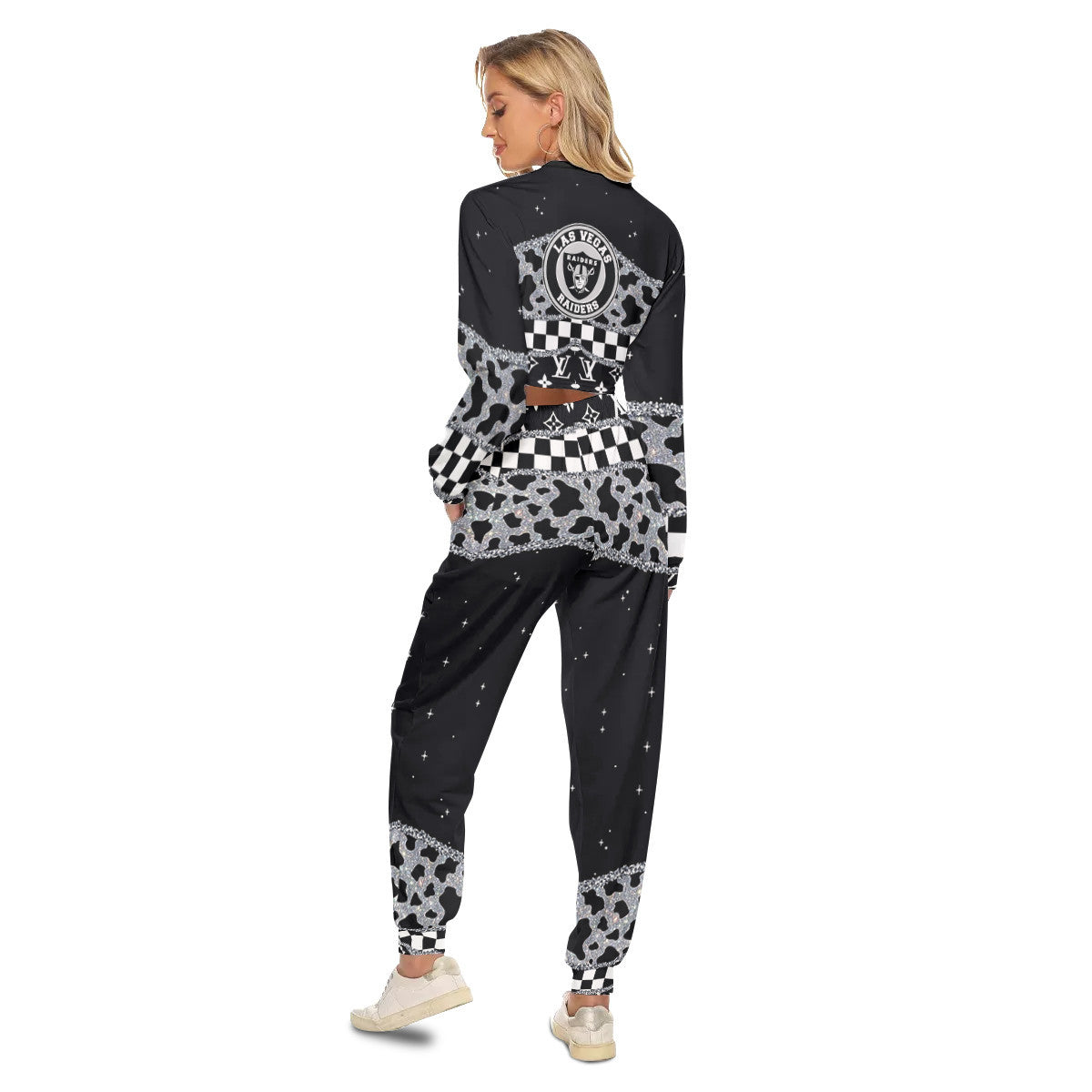 Las Vegas Raiders Crop Sweatshirt Suit 54