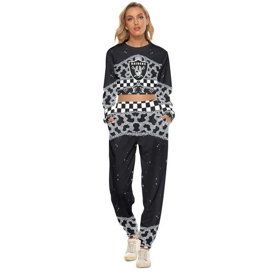 Las Vegas Raiders Crop Sweatshirt Suit 54