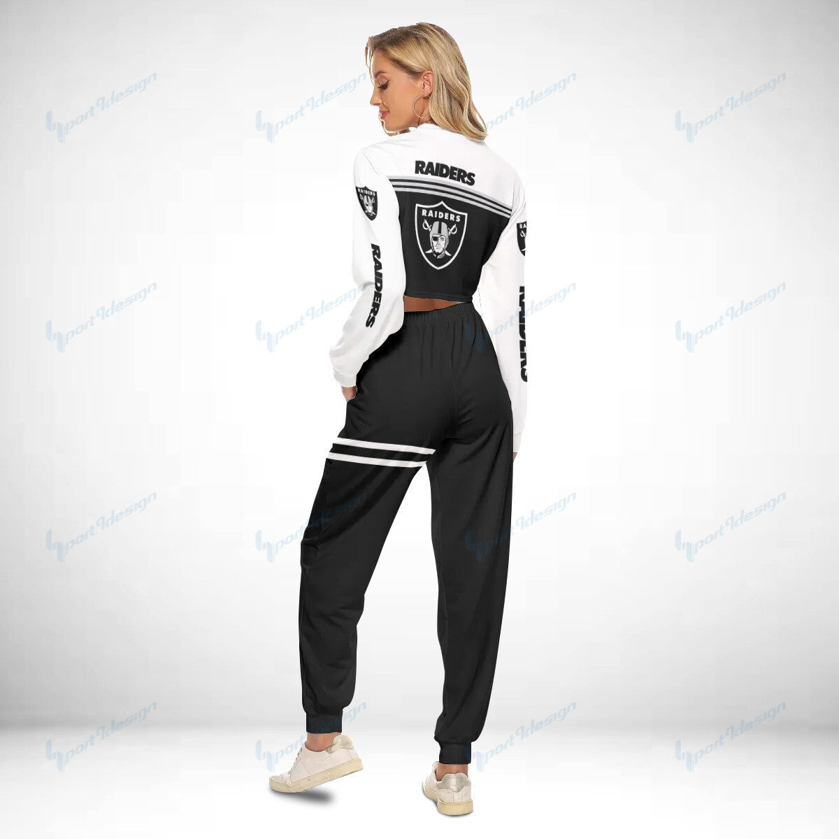 Las Vegas Raiders Crop Sweatshirt Suit 6