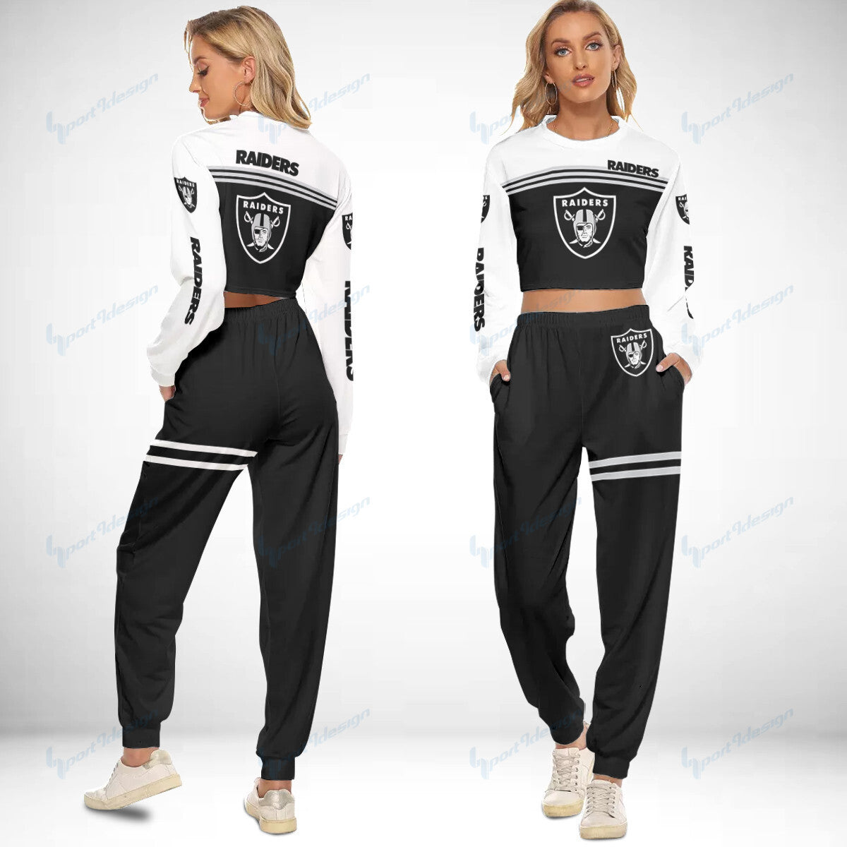 Las Vegas Raiders Crop Sweatshirt Suit 6