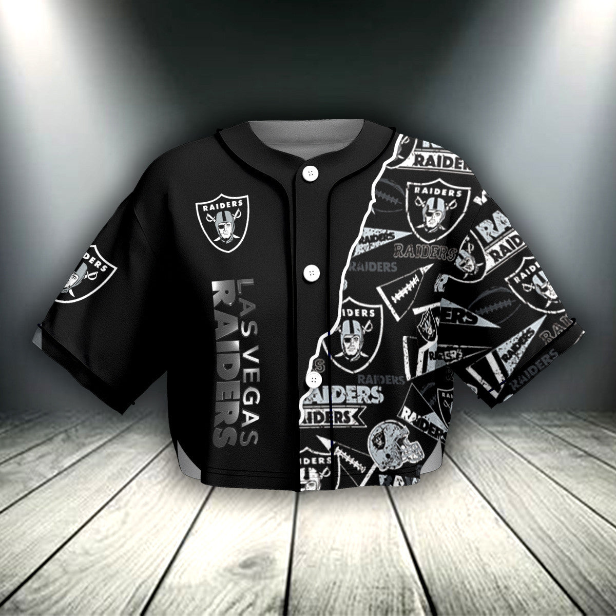 Las Vegas Raiders Crop Top Baseball Jersey 65