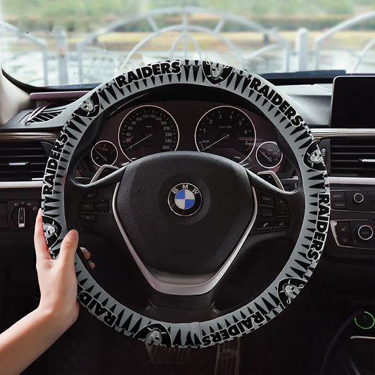 Las Vegas Raiders Custom 3D Steering Wheel Cover 47