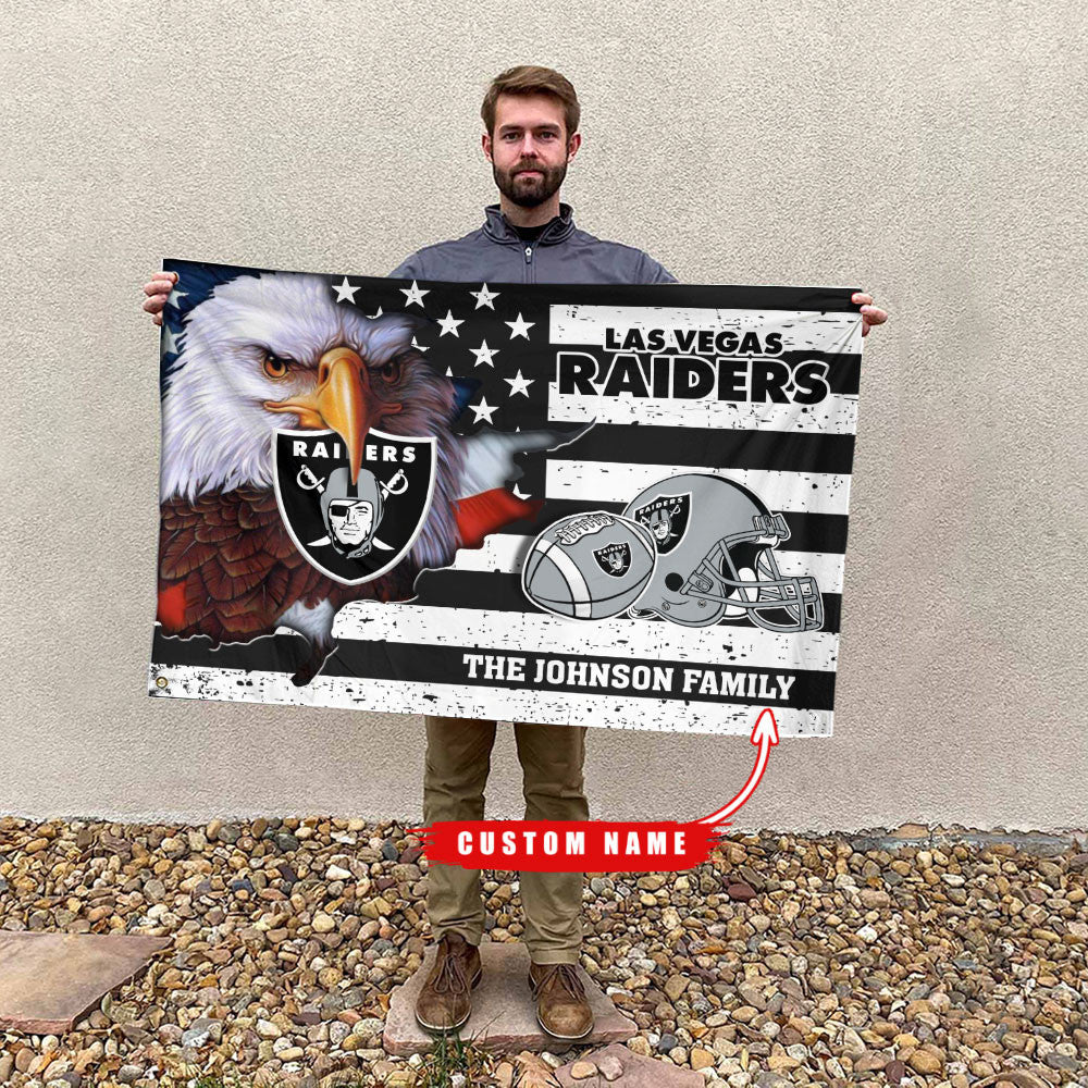 Las Vegas Raiders-Flag-Custom Name