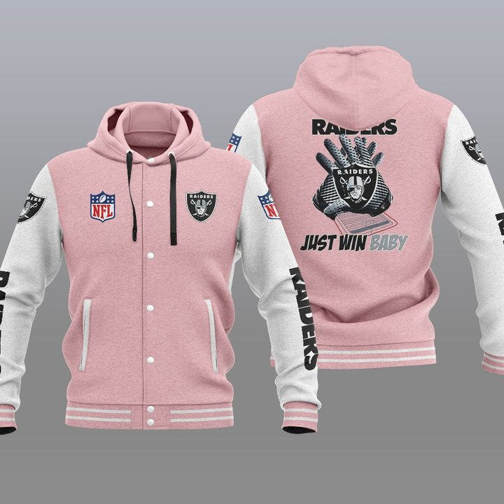 Las Vegas Raiders Hooded Button Jacket with Hood 24