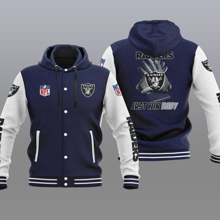 Las Vegas Raiders Hooded Button Jacket with Hood 24