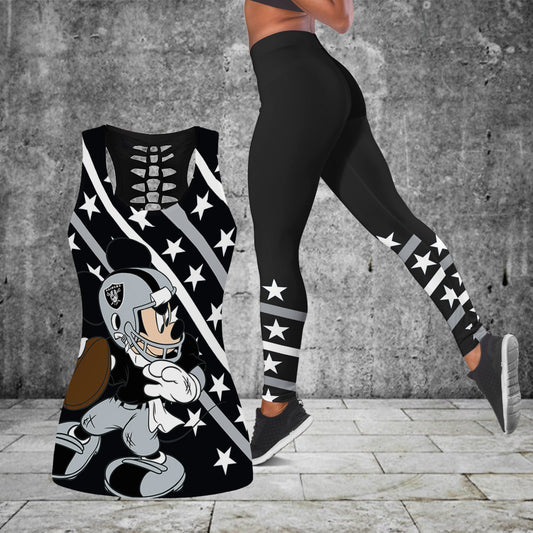 Las Vegas Raiders Leggings And Tank Top BG112