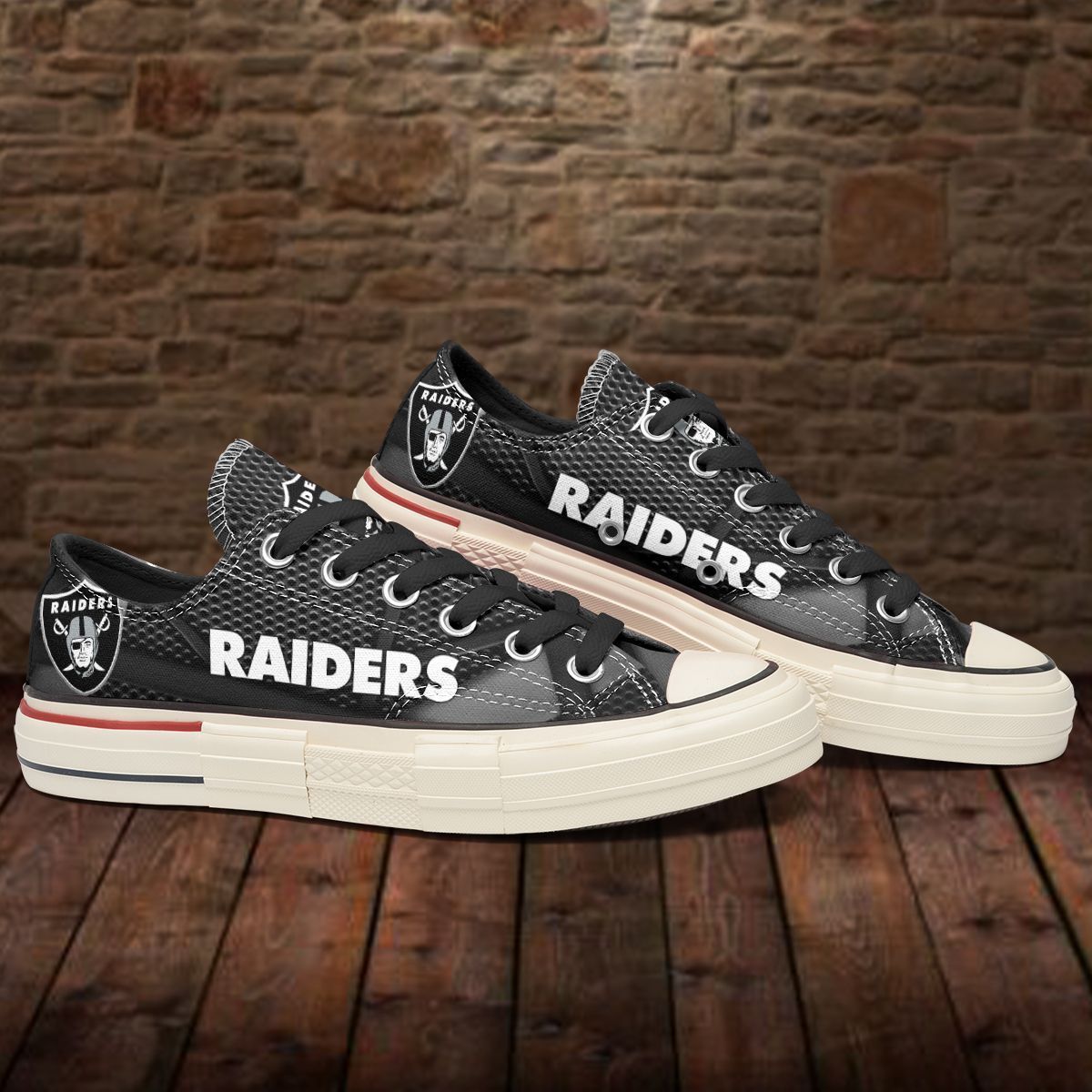 Las Vegas Raiders New Low Top Canvas Shoes 25