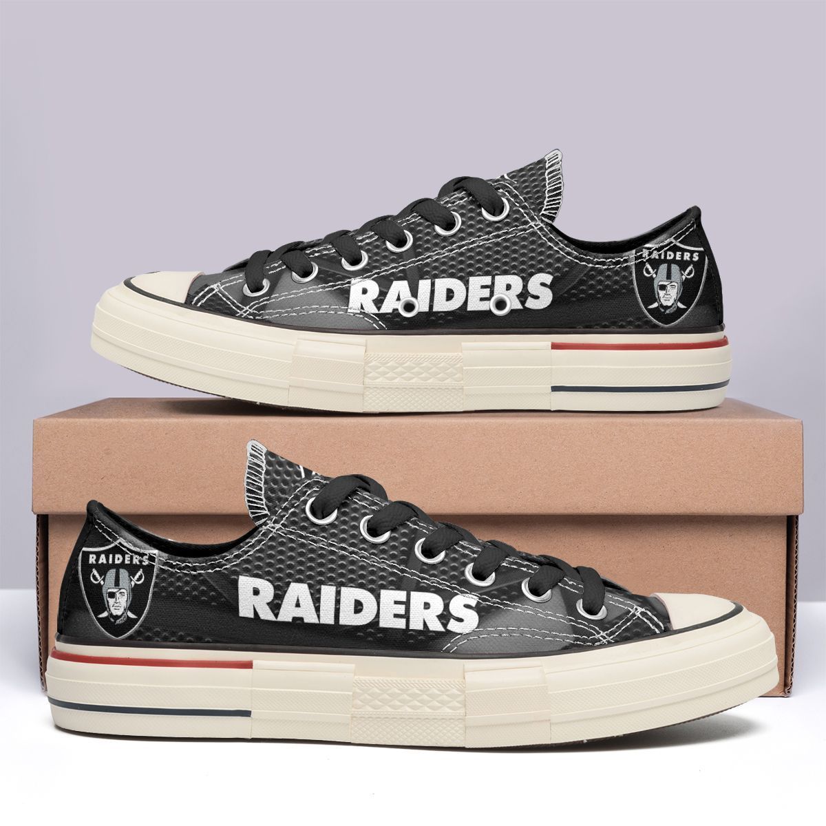 Las Vegas Raiders New Low Top Canvas Shoes 25
