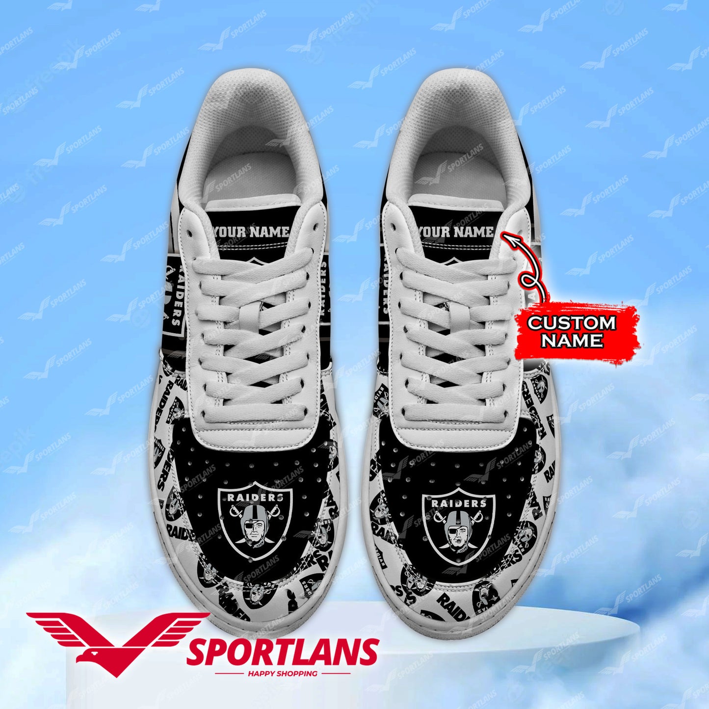 Las Vegas Raiders NFL Personalized Air Force 1 Shoes