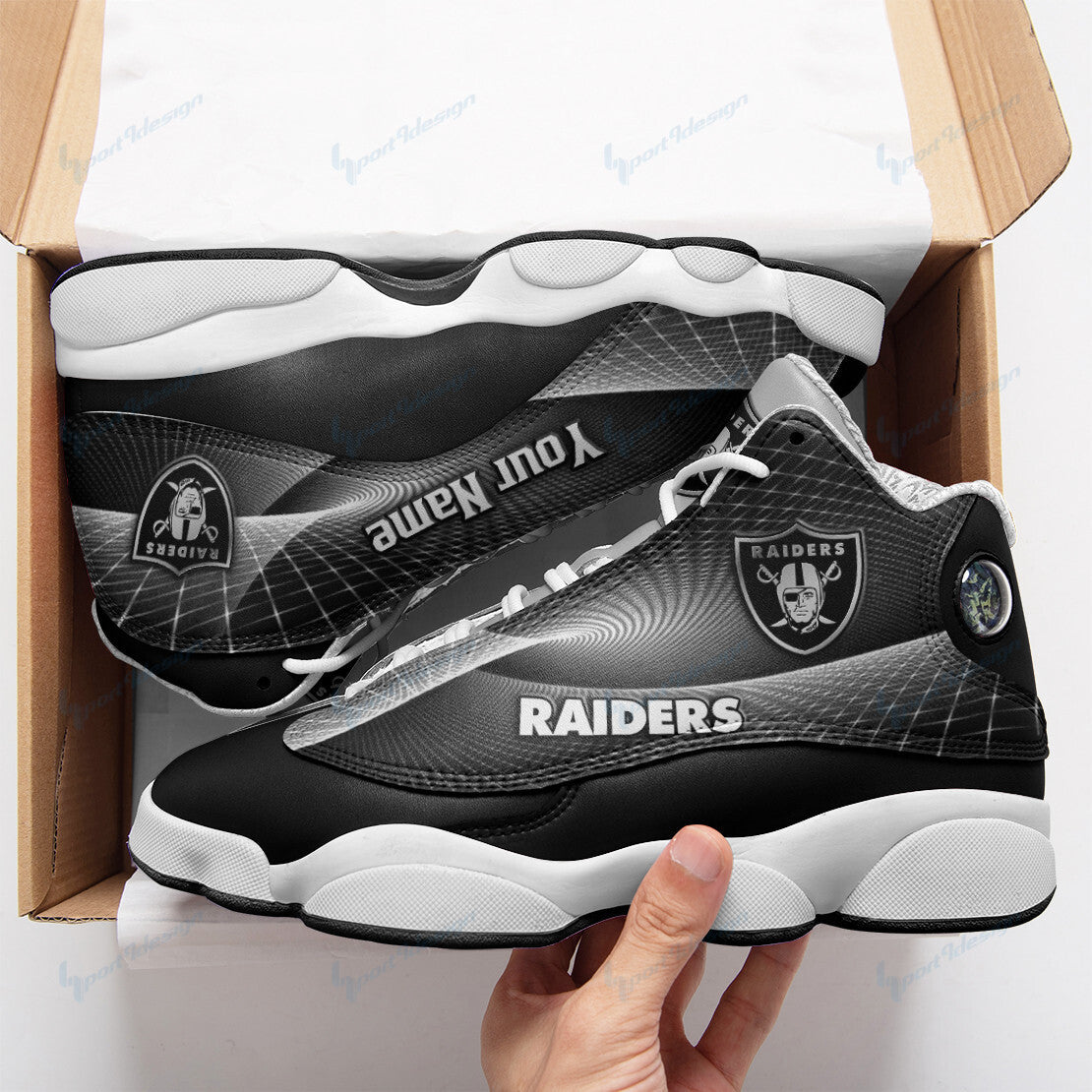 Las Vegas Raiders Personalized AJD13 Sneakers BG124