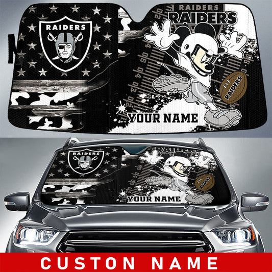Las Vegas Raiders Personalized Auto Sun Shade BG123