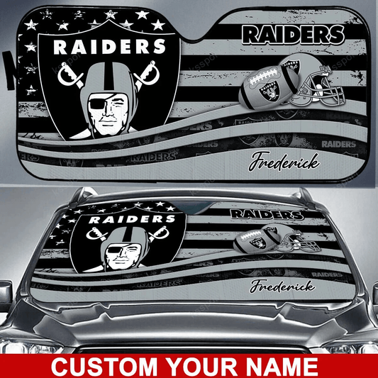 Las Vegas Raiders Personalized Auto Sun Shade BG16