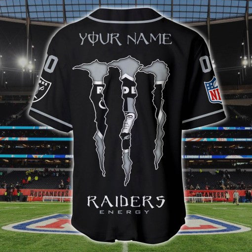 Las Vegas Raiders Personalized Baseball Jersey BG176