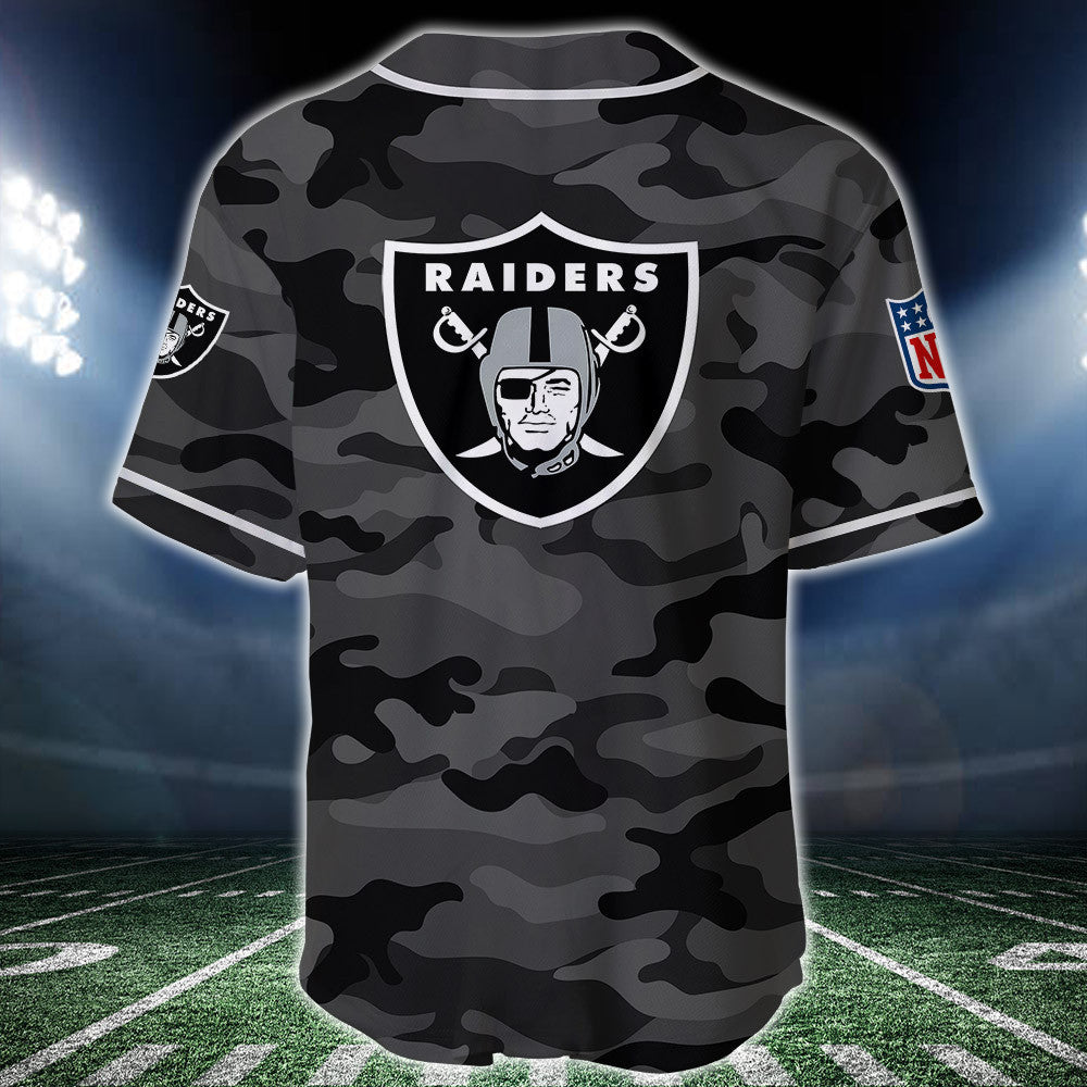 Las Vegas Raiders Personalized Baseball Jersey BG207