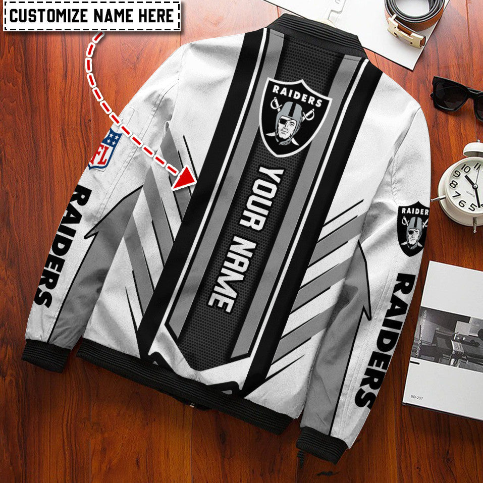 Las Vegas Raiders Personalized Bomber Jacket 772
