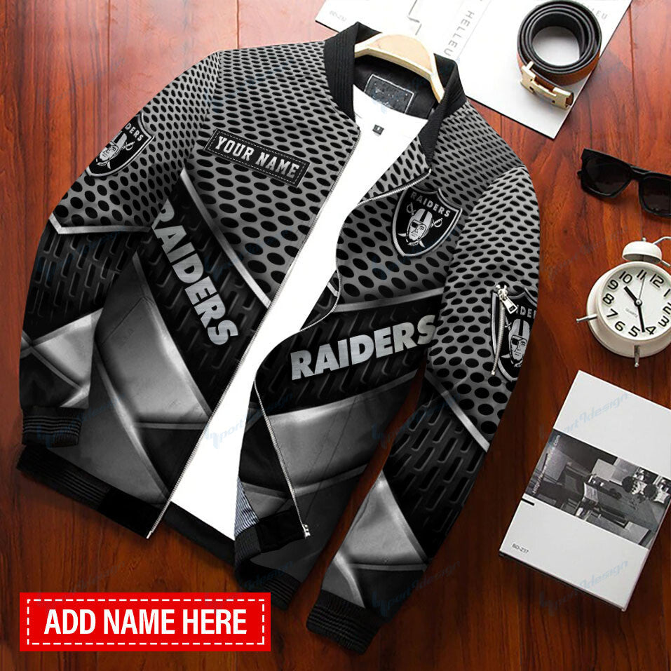 Las Vegas Raiders Personalized Bomber Jacket BG320