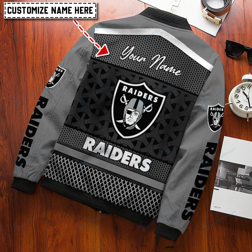 Las Vegas Raiders Personalized Bomber Jacket BG323