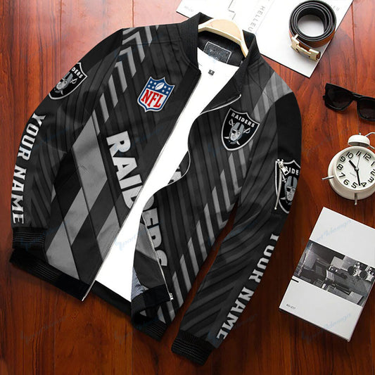 Las Vegas Raiders Personalized Bomber Jacket BG331