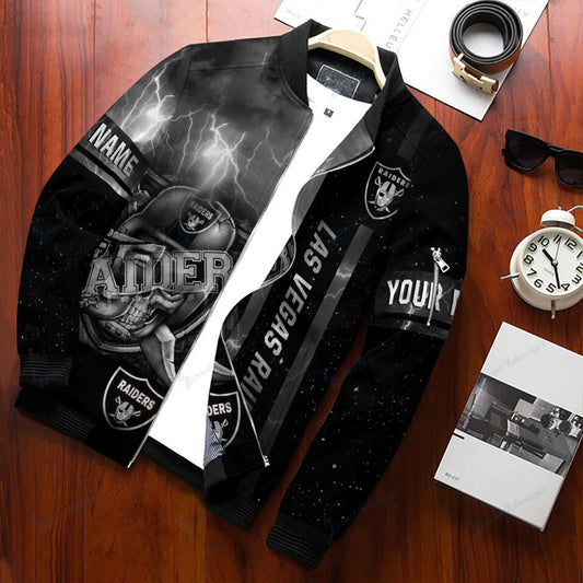 Las Vegas Raiders Personalized Bomber Jacket BG336