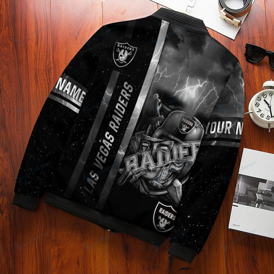 Las Vegas Raiders Personalized Bomber Jacket BG336