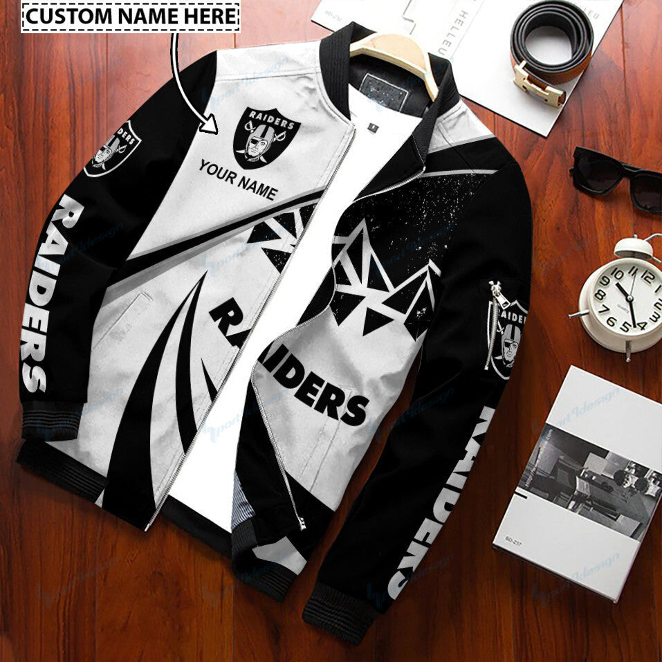 Las Vegas Raiders Personalized Bomber Jacket BG372