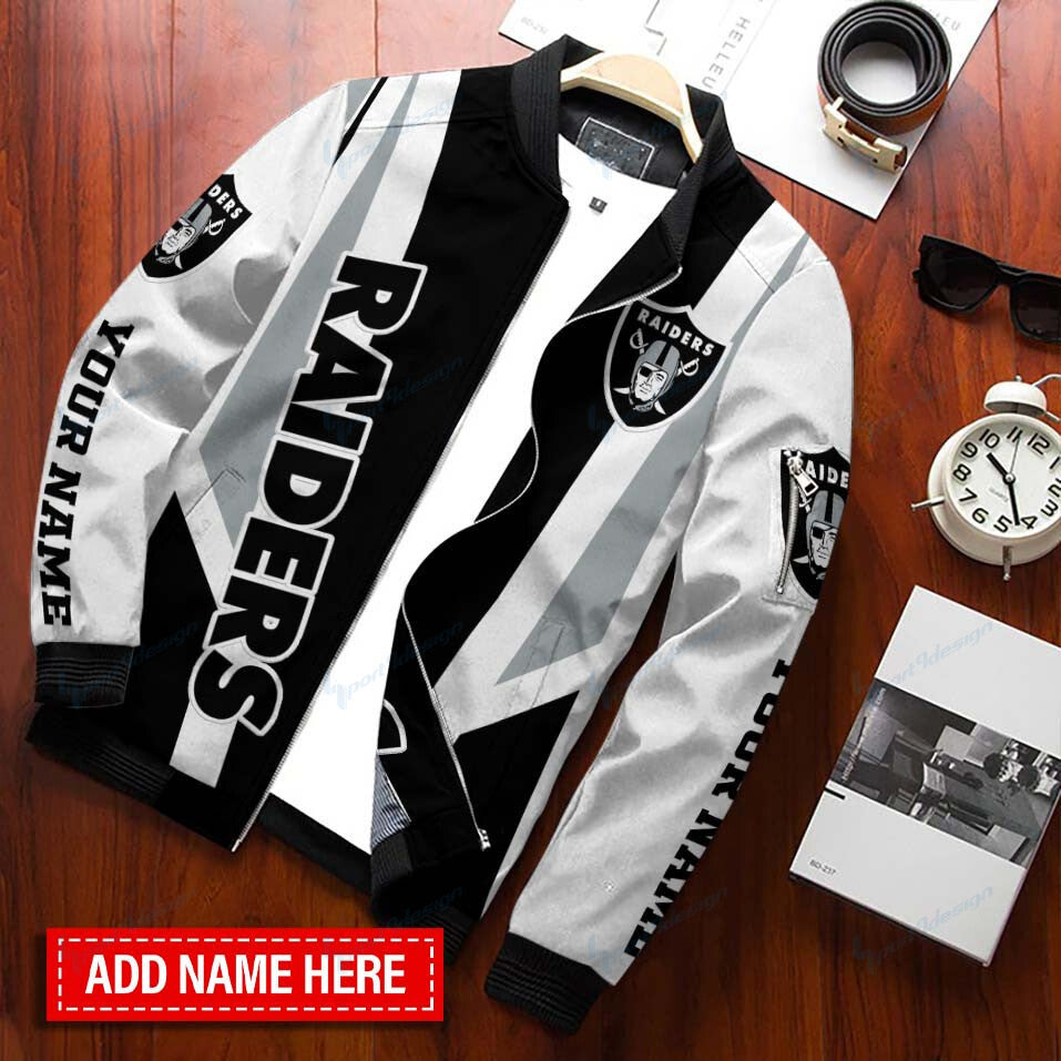 Las Vegas Raiders Personalized Bomber Jacket BG373